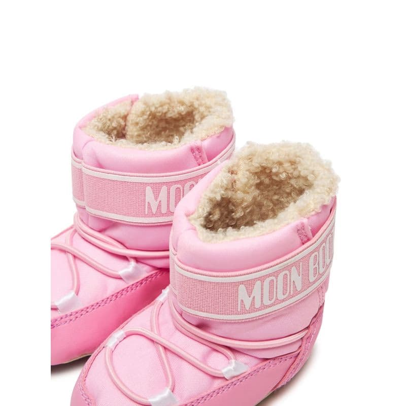 Juniorské vysoké zimné topánky MOON BOOT MB CRIB NYLON JR-J004 LIGHT PINK 4
