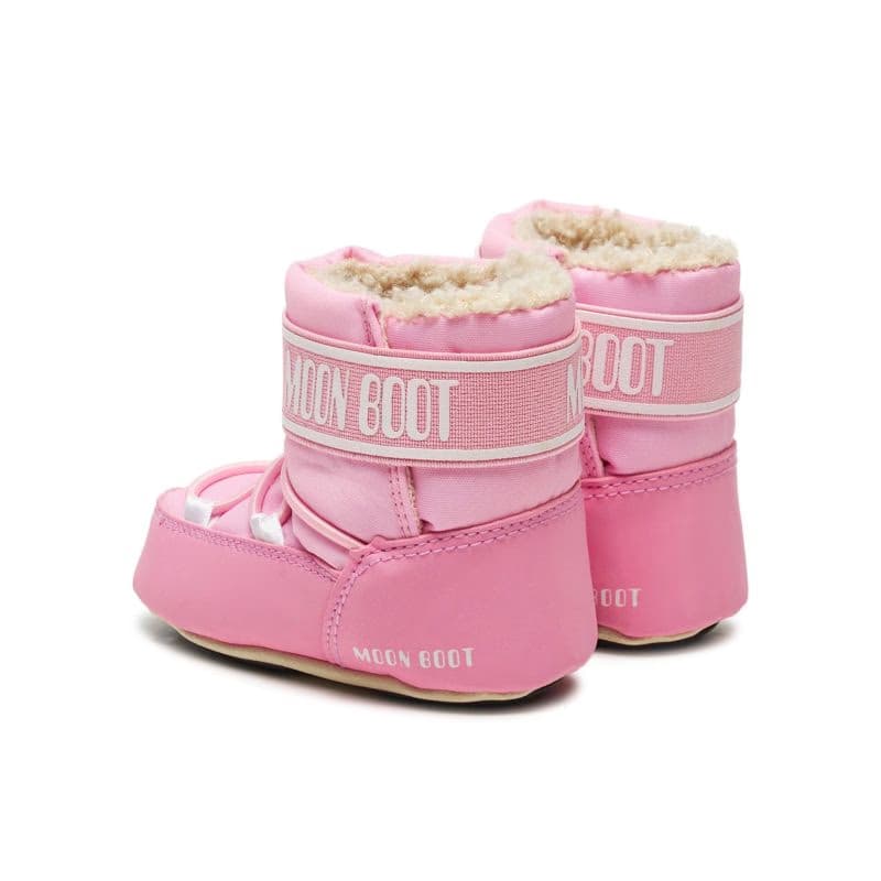 Juniorské vysoké zimné topánky MOON BOOT MB CRIB NYLON JR-J004 LIGHT PINK 5