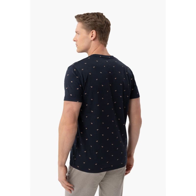 Pánske tričko s krátkym rukávom VOLCANO TM-LEIF-NAVY 3