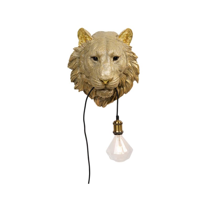 Tiger nástenná lampa medená/hnedá