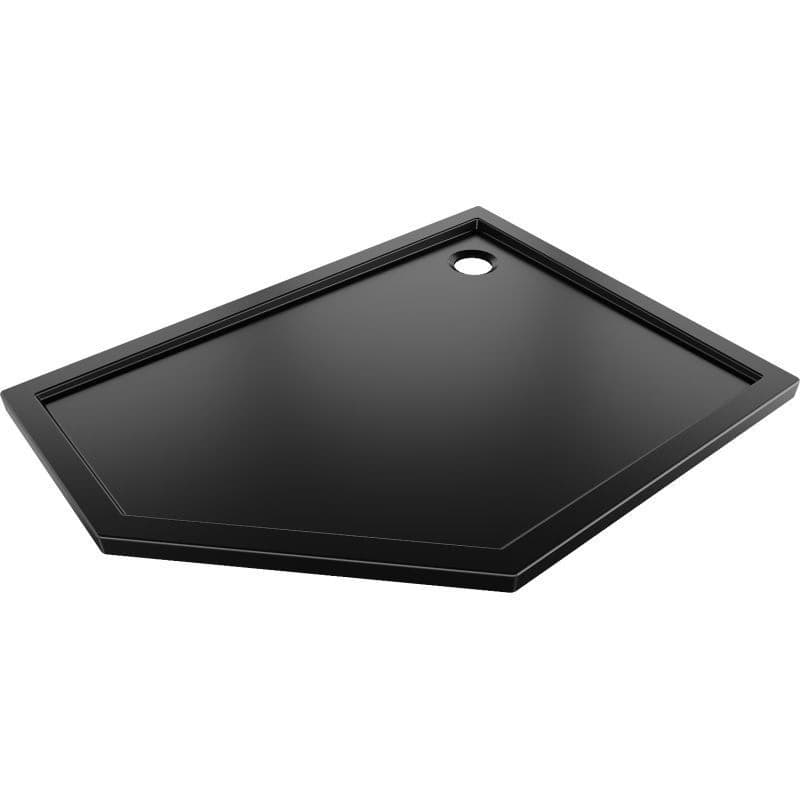 MEXEN - Flow päťboká sprchová vanička slim pravá 100 x 80, čierna mat 46P708010R