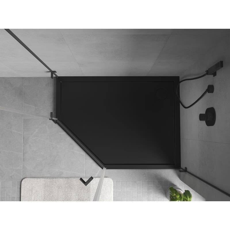 MEXEN - Flow päťboká sprchová vanička slim pravá 100 x 80, čierna mat 46P708010R 4