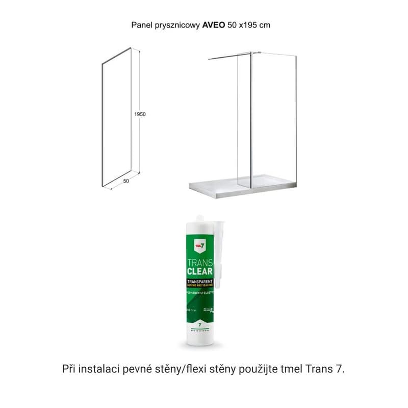BESCO - Pevná stena AVEO a AVEO DUE - Pevná stena - 50 cm BCAVEO50