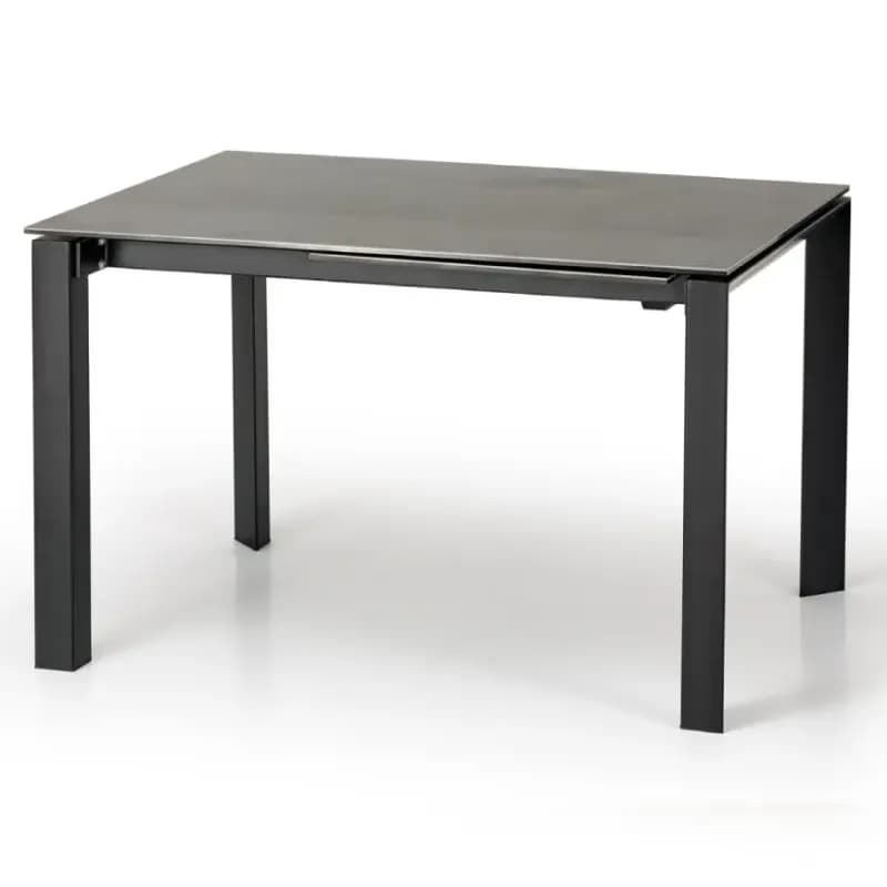 Rozkladací stôl Horizon 120/180x85cm keramika/oceľ – humo/čierna