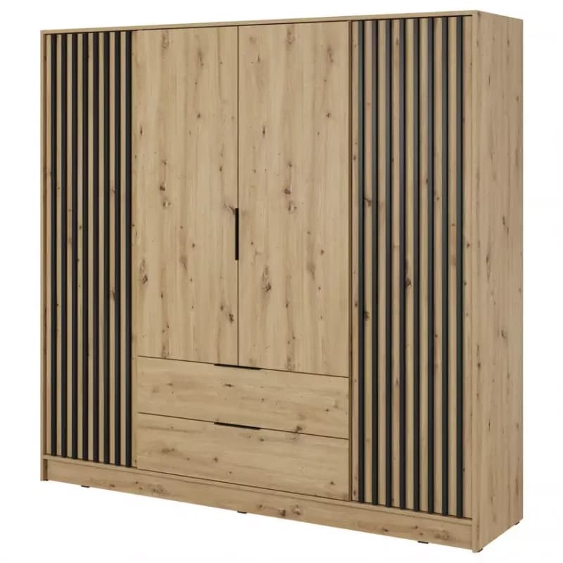 Skriňa Nelly 4d Dub Artisan/Čierna 1