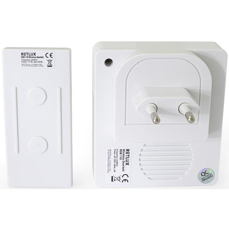 RDB 110 zvonček 230V+bat.tlačítko RETLUX 2