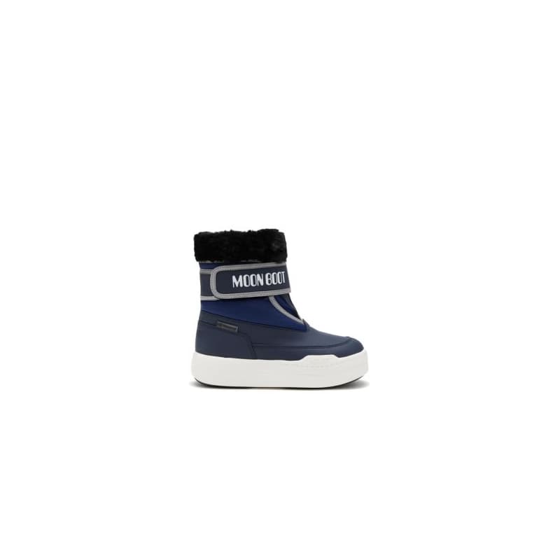 Juniorské vysoké zimné topánky MOON BOOT MB JR PARK STRAP, F003 BLUE