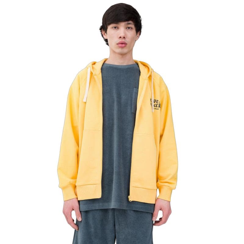 Pánska mikina so zipsom 4F SWEATSHIRT-WSS24TSWSM1029-71S-YELLOW 2