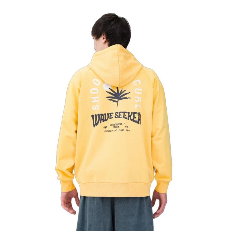 Pánska mikina so zipsom 4F SWEATSHIRT-WSS24TSWSM1029-71S-YELLOW 3