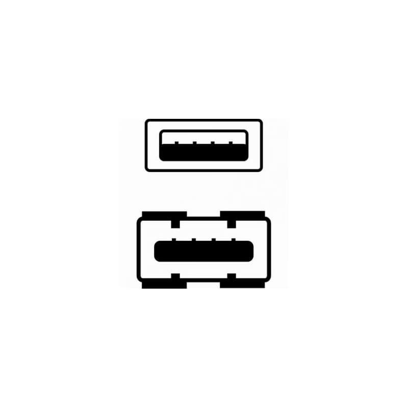 Logo USB predlžovačka (2.0), USB A samec - USB A samica, 3m, čierna, DOPRODEJ 5