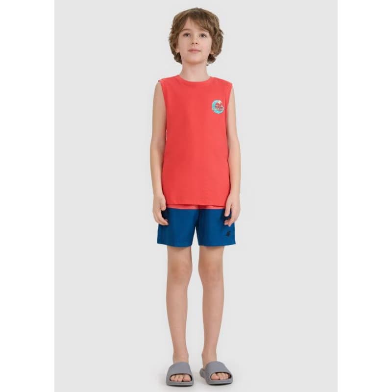 Chlapčenské plavky 4F JUNIOR BOARD SHORTS M116-63S-CORAL 2