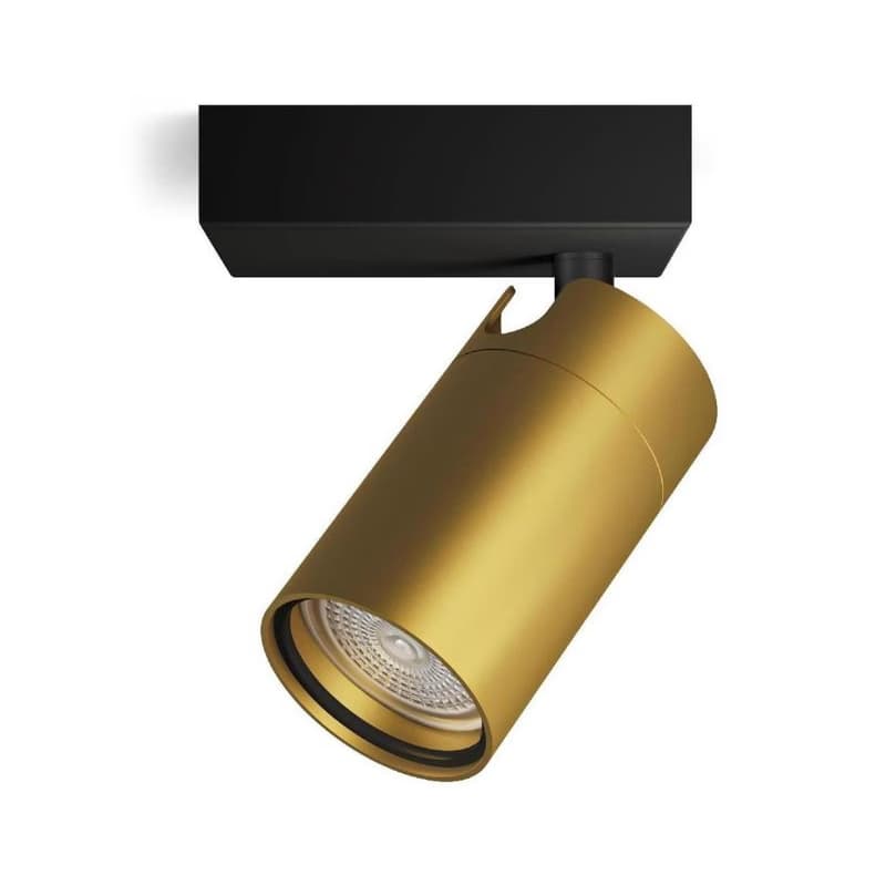 Philips - Kúpeľňové bodové svietidlo IDRIS 1xGU10/5W/230V IP44 čierna/zlatá 8720169299177