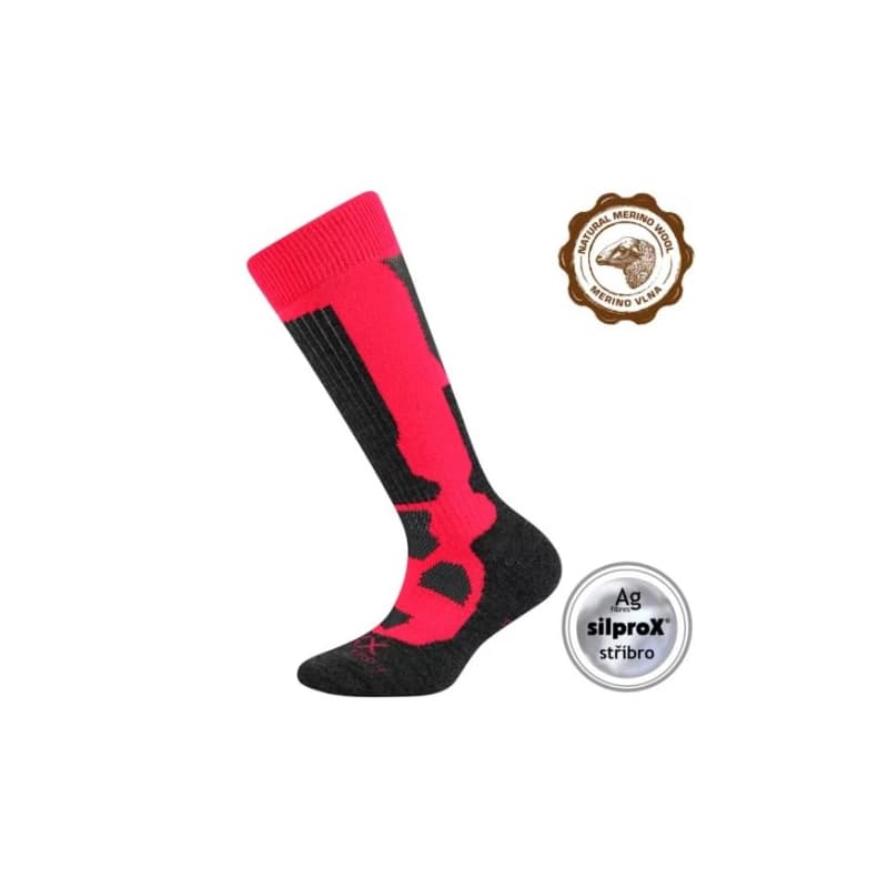 Dievčenské turistické podkolienky VOXX 1 PACK-Merino Etrexík-kneesock-Hot pink