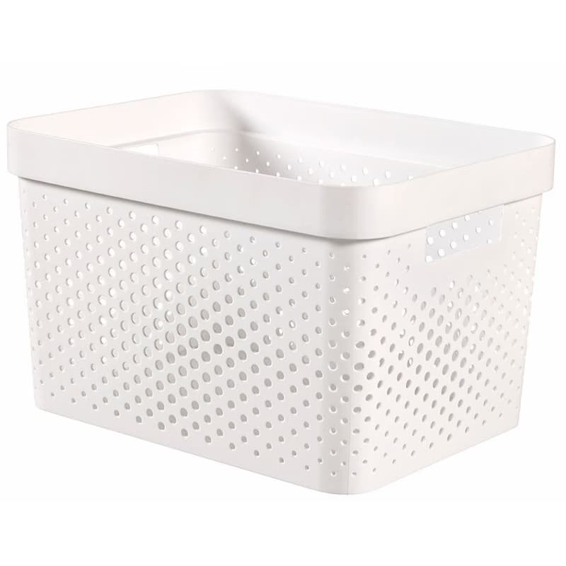 CURVER Úložný box INFINITY DOTS 17l s vekom | biela 3