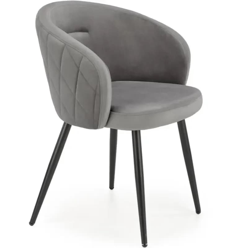 Stolička K430 Velvet/Kov Šedá 1