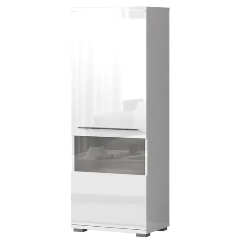 Vitrína Piano V60V-1KS/PN-70/KA/70 lakované crystal white 1