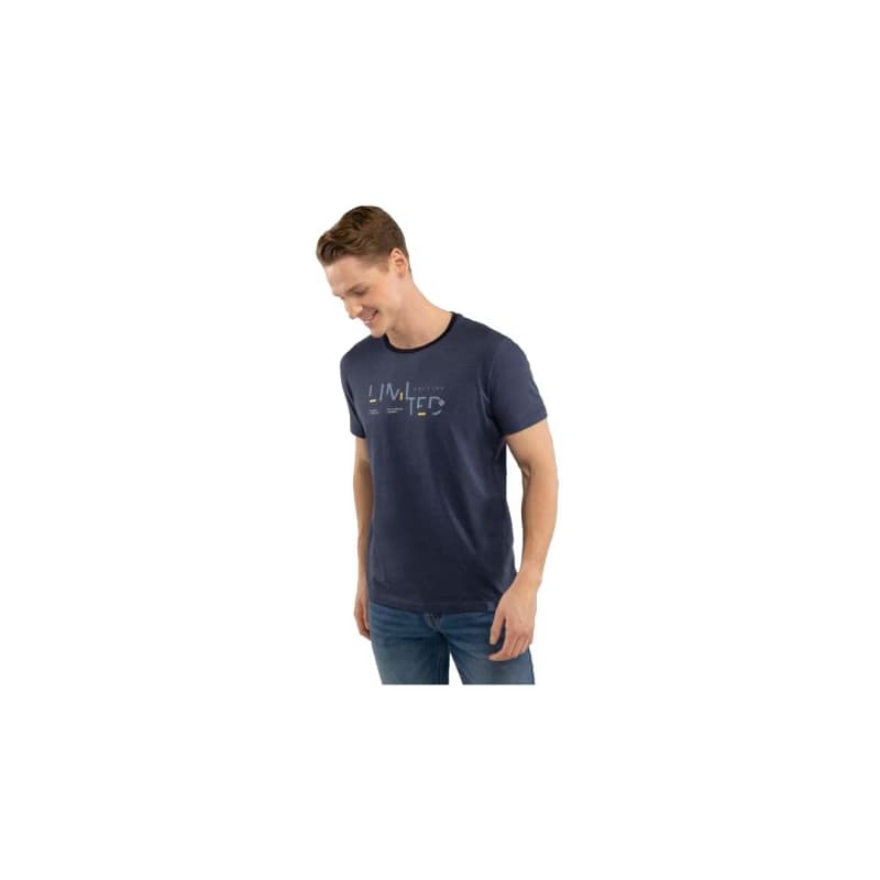 Pánske tričko s krátkym rukávom VOLCANO T-TED-600M-NAVY MEL