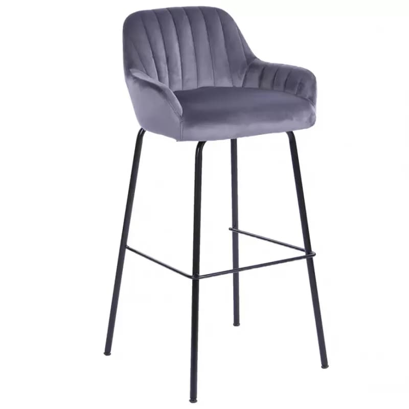 Barová stolička 2-170a Grey Velvet