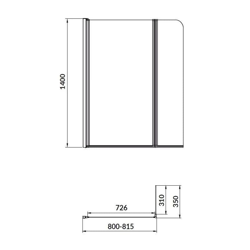 CERSANIT - Paravánom K VANI EASY NEW DVOJDIELNY 140X115cm S301-290 6