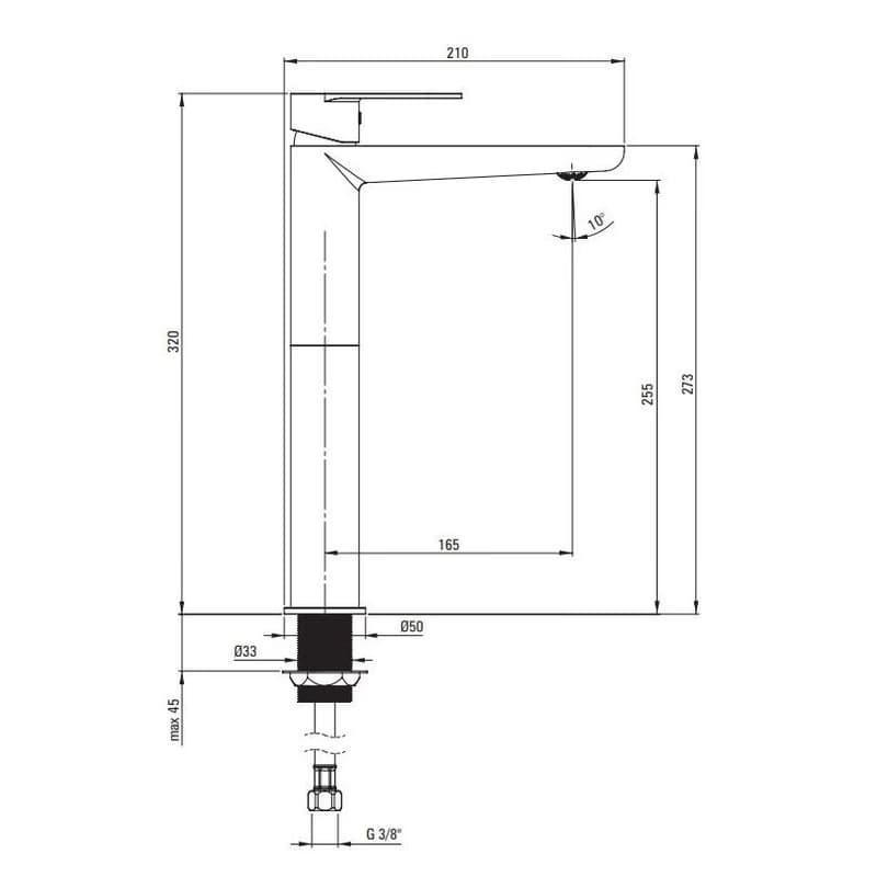 DEANTE - Umývadlová batéria Alpinia chróm - ECO-aerator 4.5 l/min BGAE020K 4