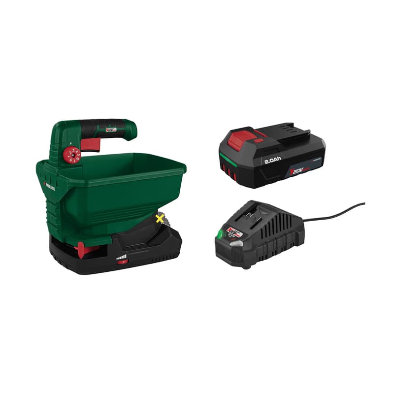 PARKSIDE® Aku univerzálne rozmetadlo PUSA B1 + Akumulátor 20 V/2 Ah PAP 202 A1 + Nabíjačka na akumulátor 20 V/2,4 A PLG 20 C1