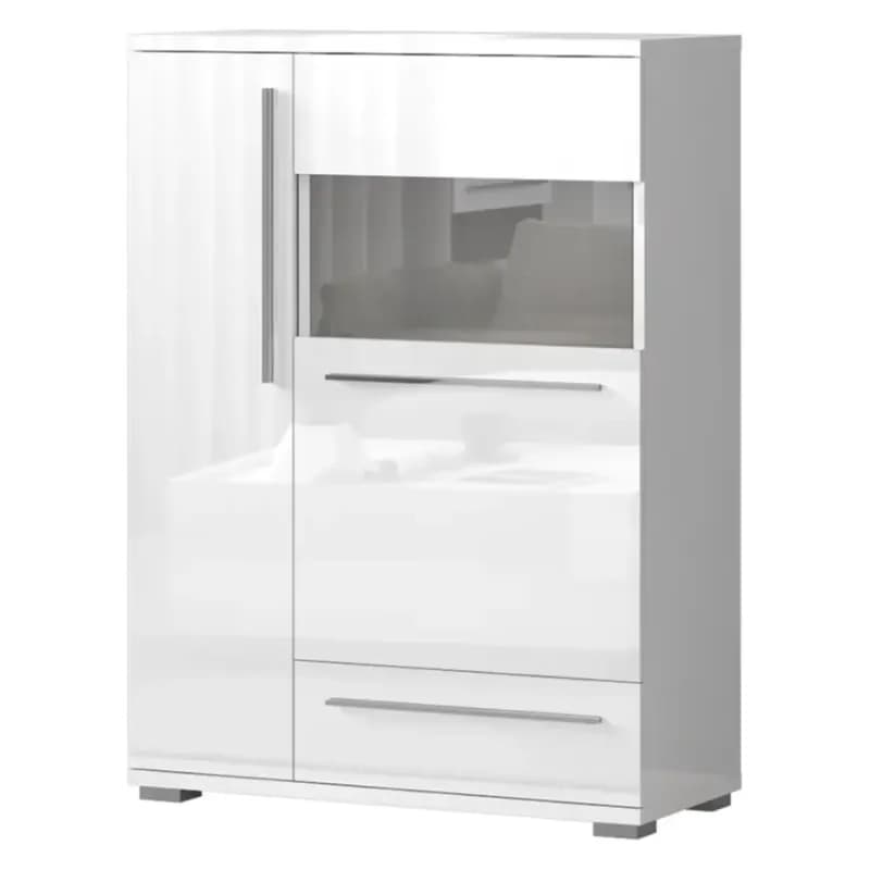 Vitrína Piano V90-2KS1F/PN-70/KA/70 lakované crystal white 1