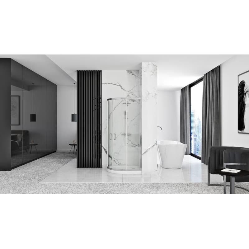 Rea Look, štvrťkruhový sprchovací kút 80x80x190 cm, 5mm číre sklo, chrómový profil, REA-K7904 3