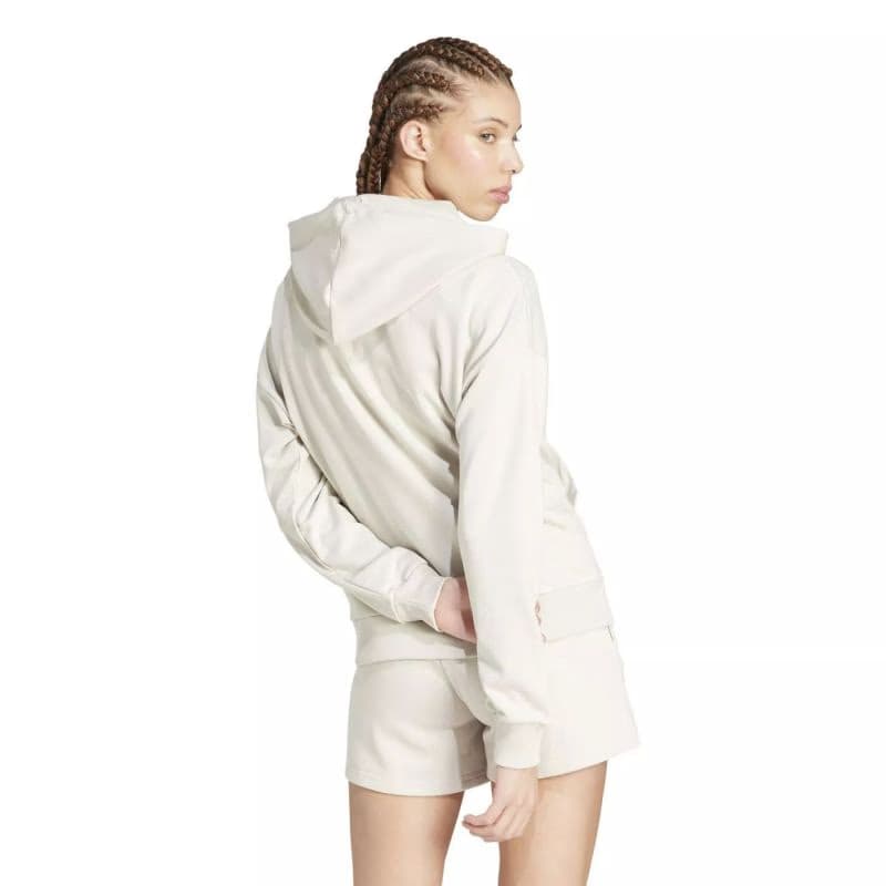 Dámska mikina s kapucňou ADIDAS W SL FT HD WONALU WHITE 2