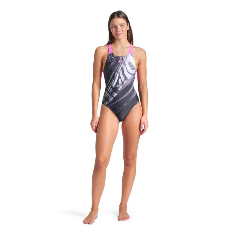 Dámske plavecké jednodielne plavky ARENA WOMENS FLOW SWIMSUIT V BACK LB 4