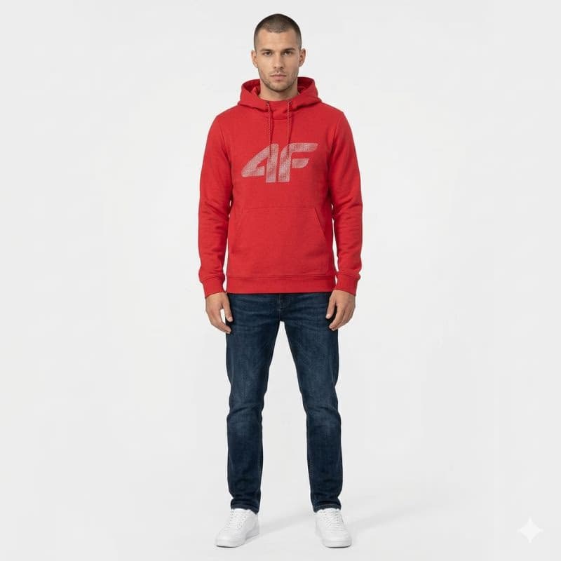 Pánska mikina s kapucňou 4F SWEATSHIRT M2133-62S-RED 3