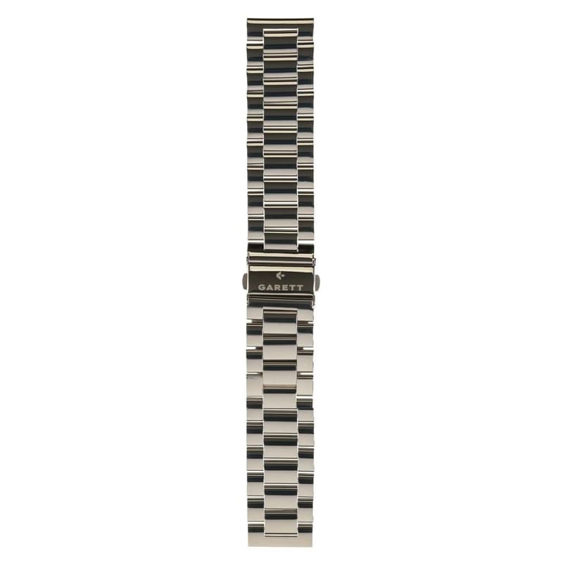 Garett univerzálny remienok 22 mm, strieborný kovový, typ Solid 1