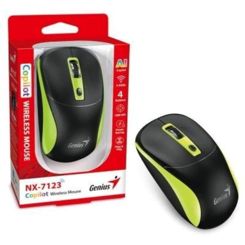 GENIUS myš NX-7123/ 1200 dpi/ bezdrôtová/ Copilot/ čierno-zelená 4