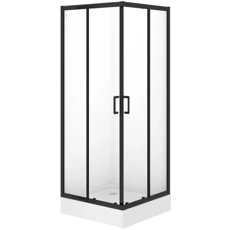 Sprchový kút štvorcový Brasco 80x80x190 black S168-007 1