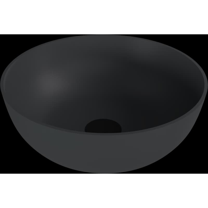 POLYSAN - BANERA ROUND umývadlo na dosku, liaty mramor, priemer 39cm, antracit mat 14337.51