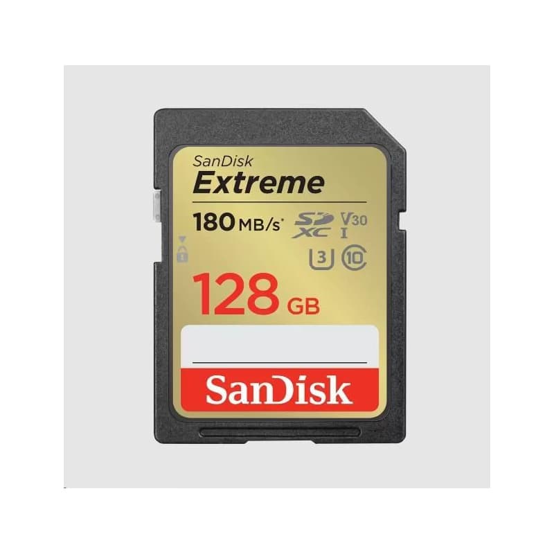 SanDisk SDXC karta 128GB Extreme (180 MB/s Class 10, UHS-I U3 V30) 1