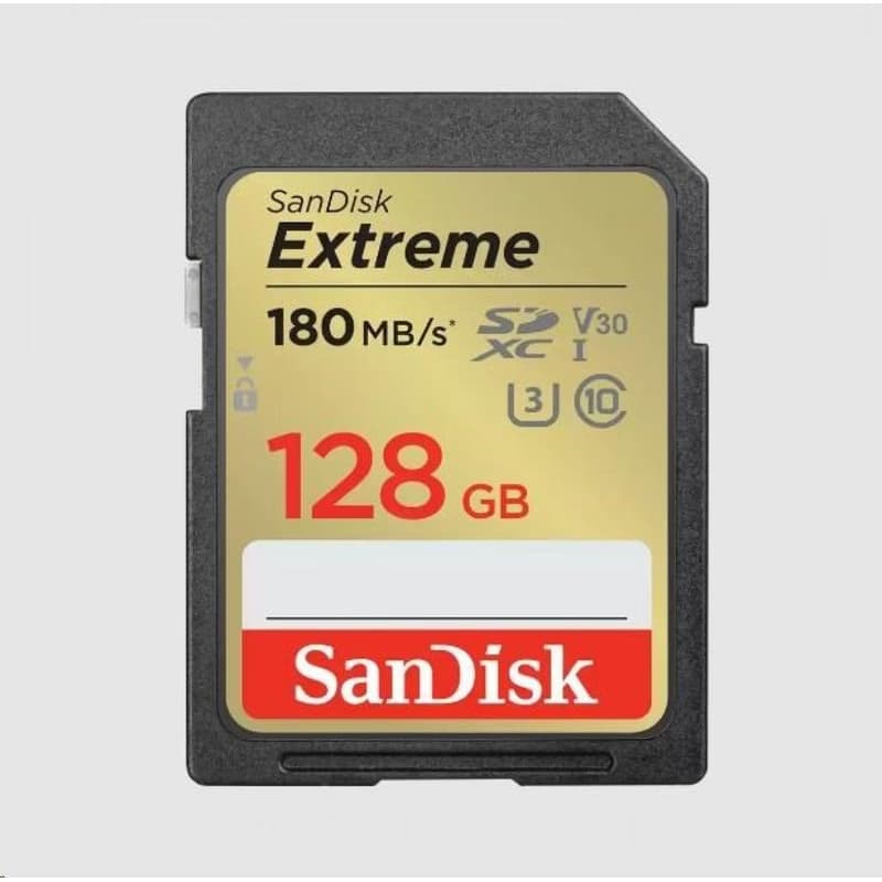 SanDisk SDXC karta 128GB Extreme (180 MB/s Class 10, UHS-I U3 V30) 3