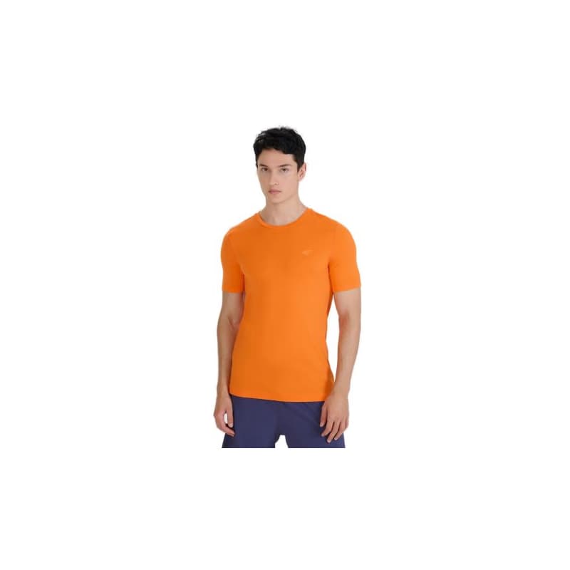 Pánske bežecké tričko s krátkym rukávom 4F TSHIRT FNK-WSS25TFTSM1262-70S-ORANGE 1