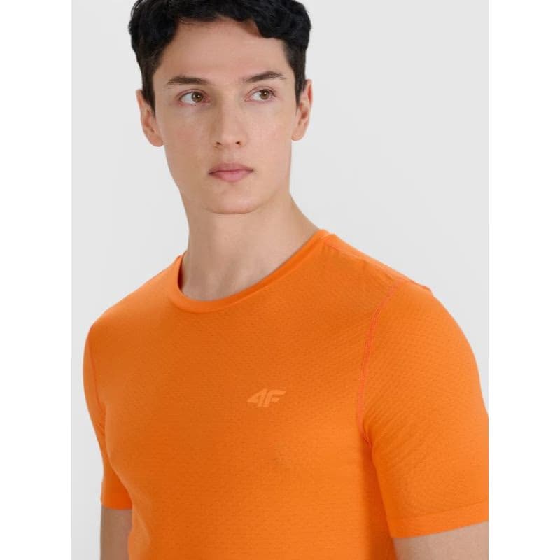 Pánske bežecké tričko s krátkym rukávom 4F TSHIRT FNK-WSS25TFTSM1262-70S-ORANGE 2