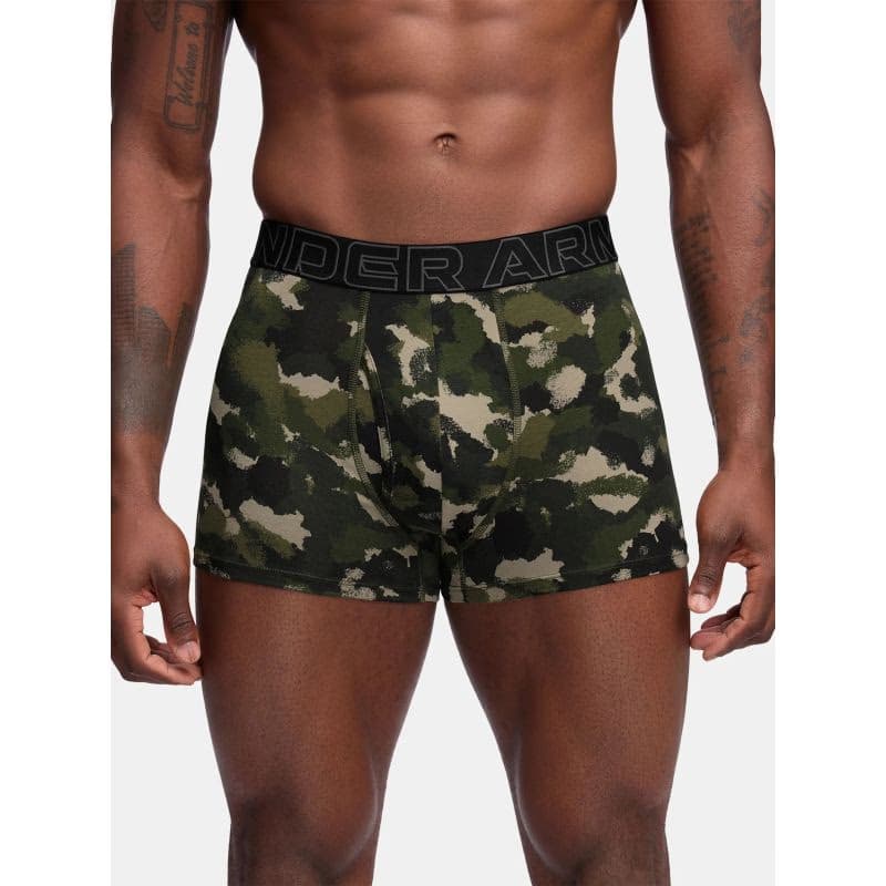 Pánske boxerky UNDER ARMOUR 3 PACK-UA PERFORMANCE COTTON NOVELTY 3in-GRN 2