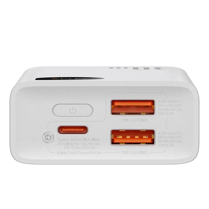 Baseus Adaman2 powerbanka 10000 mAh 30W 2xUSB/USB-C biela 5