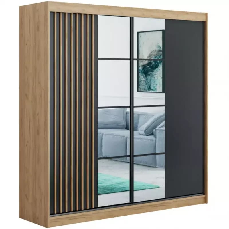 Skriňa Larysa 203 čierne / craft zlatá 1