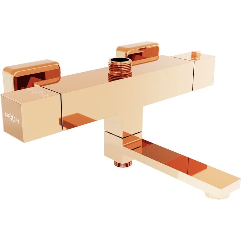 MEXEN - Cube batéria termostatická vaňová/ sprchová ružové zlato 77910-60 1