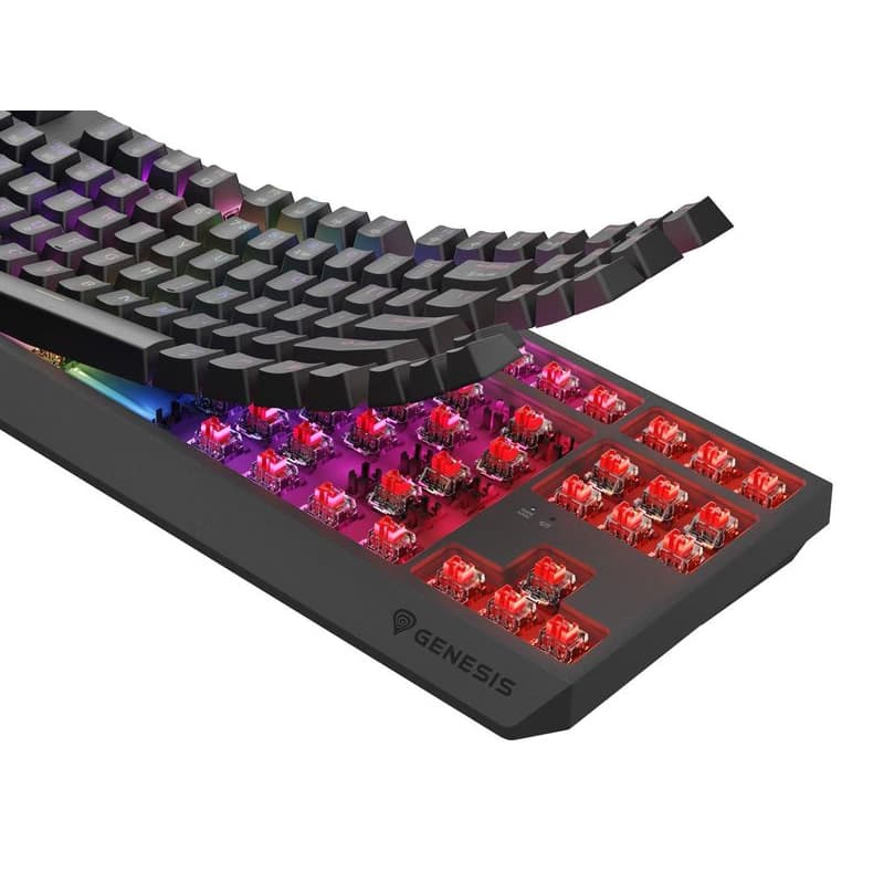 GENESIS herná klávesnica THOR 230/TKL/RGB/Outemu Red/Bezdrôtová USB + Bluetooth/US layout/Čierna 4