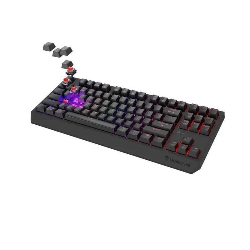 GENESIS herná klávesnica THOR 230/TKL/RGB/Outemu Red/Bezdrôtová USB + Bluetooth/US layout/Čierna 6