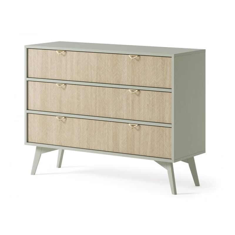 ArtPS Komoda TIMBER KSZ106 | béžová/zelená 4