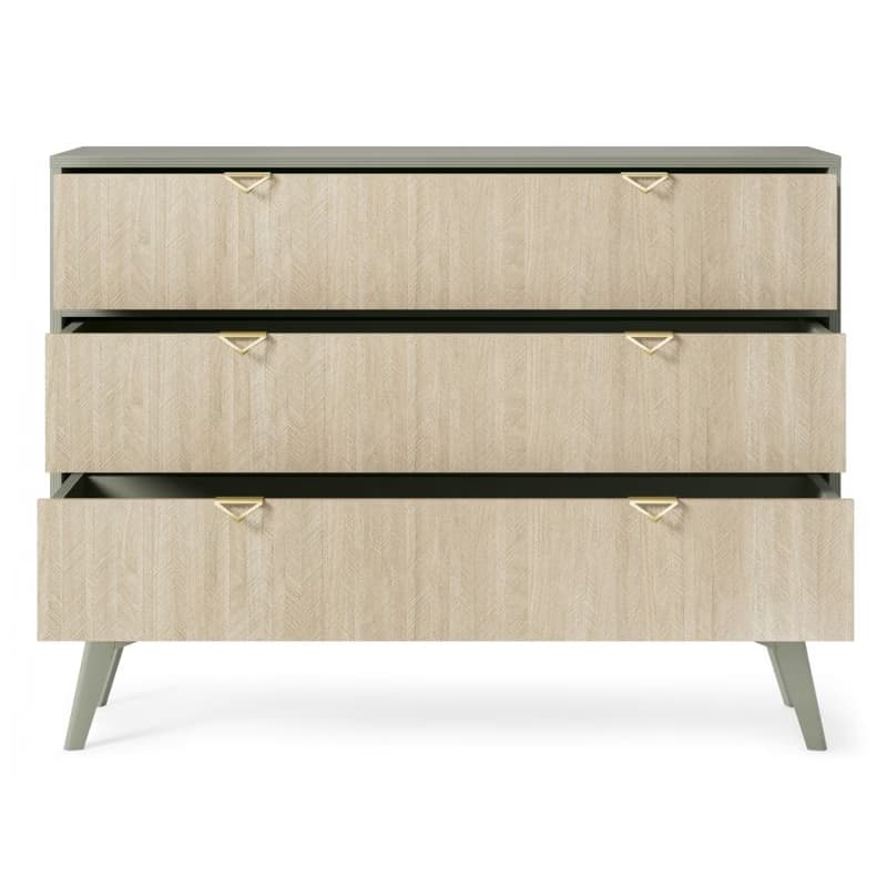 ArtPS Komoda TIMBER KSZ106 | béžová/zelená 5