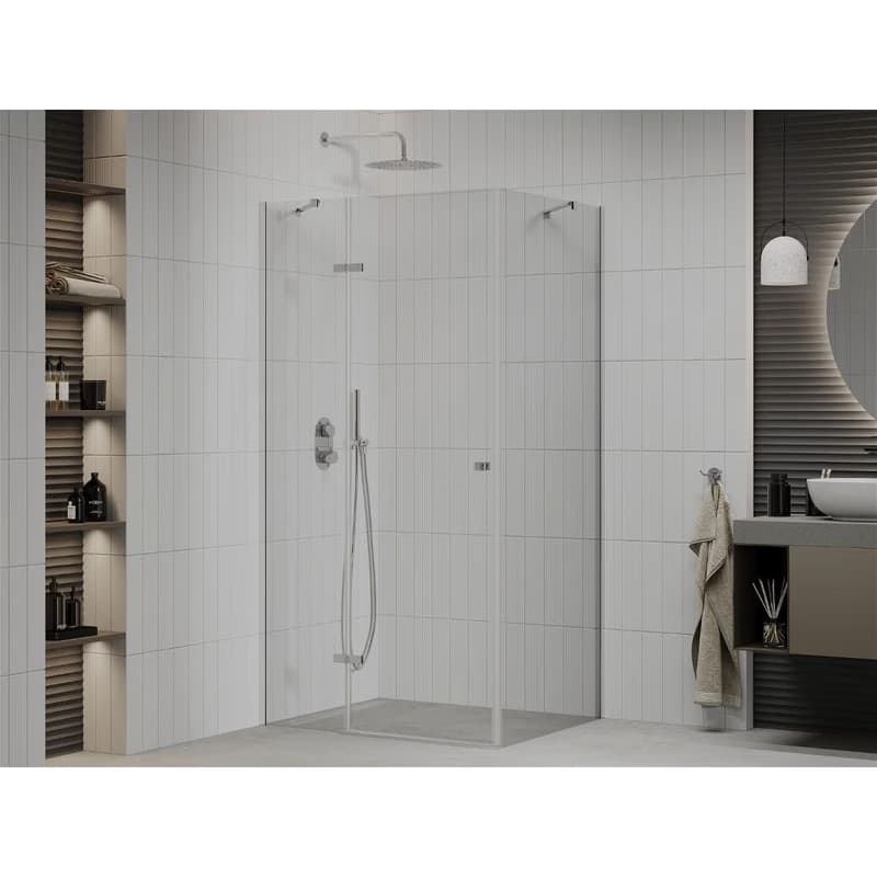 MEXEN/S - ROMA sprchovací kút 80x90, transparent, chróm 854-080-090-01-00 2