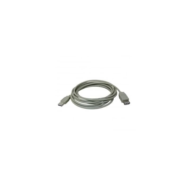 USB predlžovací kábel (2.0), USB A samec - USB A samica, 5m, sivý 2