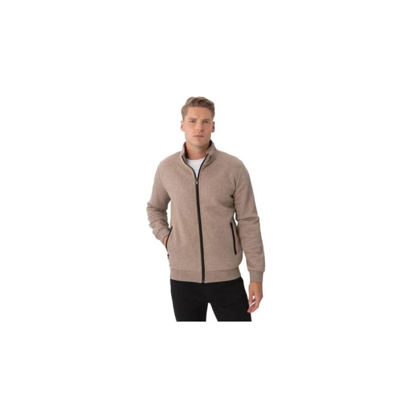 Pánska mikina so zipsom VOLCANO B-LIPSO-102M-BEIGE MEL