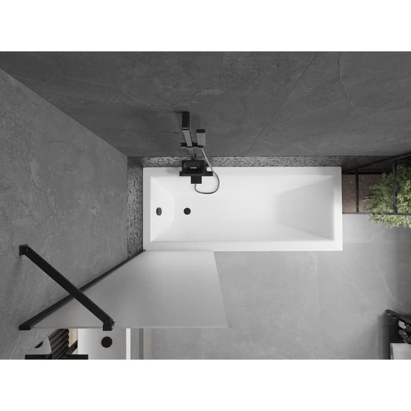 MEXEN/S - Next vaňová zástena FIX 60 x 150, dekor, čierna 895-060-000-00-30-70 4